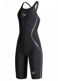 Costum de baie competiție femei SpeedoFastskin LZR Racer X Closedback Kneeskin Black/Gold Costum de baie competiție femei SpeedoFastskin LZR Racer X Closedback Kneeskin Black/Gold