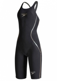 Costum de baie competiție femei SpeedoFastskin LZR Racer X Closedback Kneeskin Black/Gold