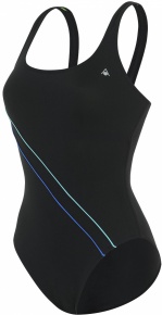 Costum de baie de damă Aqua Sphere Gaya Repreve Black/Light Blue