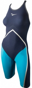 Costum de baie competiție femei Finis Rival Closed Back Kneeskin Navy/Aqua