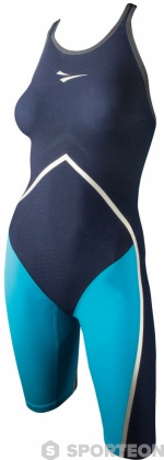 Costum de baie competiție femei Finis Rival Open Back Kneeskin Navy/Aqua