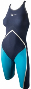 Costum de baie competiție femei Finis Rival Open Back Kneeskin Navy/Aqua