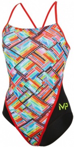 Costum de baie de damă Michael Phelps Subway Racing Back Multicolor/Black Costum de baie de damă Michael Phelps Subway Racing Back Multicolor/Black