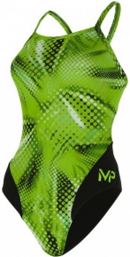 Costum de baie de damă Michael Phelps Mesa Mid Back Green Costum de baie de damă Michael Phelps Mesa Mid Back Green