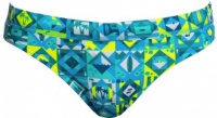 Partea de jos a costumului de baie Funkita Lime Light Sports Brief Partea de jos a costumului de baie Funkita Lime Light Sports Brief