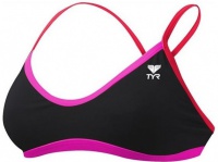 Costum de baie de damă Tyr Solid Brites Crosscutfit Bikini Top Black/Pink/Red Costum de baie de damă Tyr Solid Brites Crosscutfit Bikini Top Black/Pink/Red