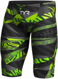 Costum de înot de concurs pentru bărbați Tyr Avictor Male High Short Black/Green Costum de înot de concurs pentru bărbați Tyr Avictor Male High Short Black/Green