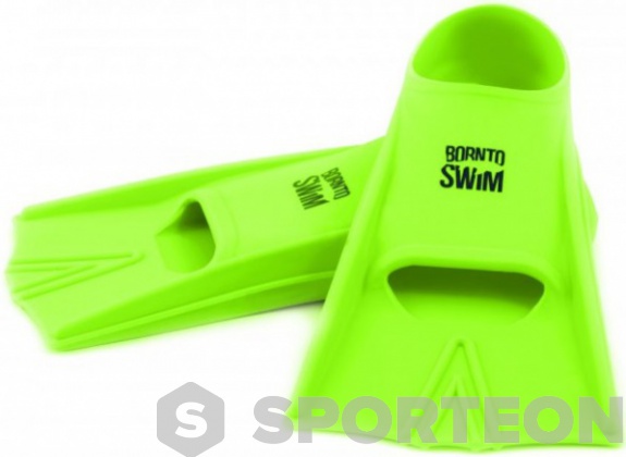 Labe de înot BornToSwim Junior Short Fins Green