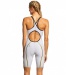 Costum de baie competiție femei Finis Rival Open Back Kneeskin White