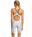 Costum de baie competiție femei Finis Rival Open Back Kneeskin White