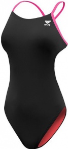 Costum de baie de damă Tyr Solid Cutoutfit Black/Pink
