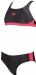 Costum de baie fete Arena G Ren Two Pieces Junior Black/Deep Grey/Fluo Red
