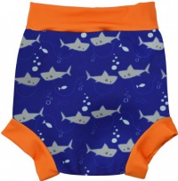 Costum de înot pentru sugari Splash About Happy Nappy Shark Orange