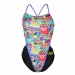 Costum de baie de damă Michael Phelps Riviera Open Back Multicolor/Black