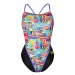 Costum de baie de damă Michael Phelps Riviera Racing Back Multicolor/Black