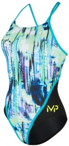Costum de baie de damă Michael Phelps Freeze Racing Back Multicolor/Black