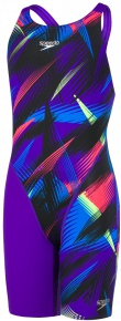 Speedo Fastskin Endurance+ Openback Kneeskin Girl Rockplosion/Black/Chroma Blue Speedo Fastskin Endurance+ Openback Kneeskin Girl Rockplosion/Black/Chroma Blue