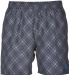 Pantaloni scurți pentru înot Arena Printed Check 2 Boxer Grey/Turquoise
