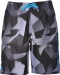 Pantaloni scurți pentru înot Arena Geometrical Long Bermuda Black/White