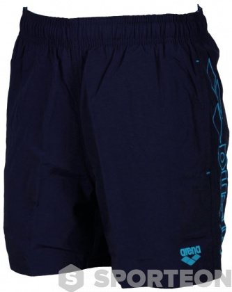Șort de înot pentru băieți Arena Fundamentals Embroidery Boxer Junior Navy/Turquoise