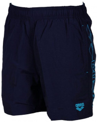 Șort de înot pentru băieți Arena Fundamentals Embroidery Boxer Junior Navy/Turquoise