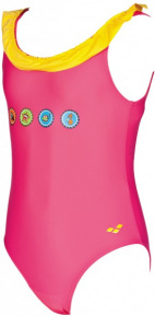 Costum de baie fete Arena AWT Krowncaps KG One Piece Fresia Rose/Lily Yellow Costum de baie fete Arena AWT Krowncaps KG One Piece Fresia Rose/Lily Yellow