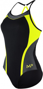 Costum de baie de damă Michael Phelps Kuta Black/Bright Yellow