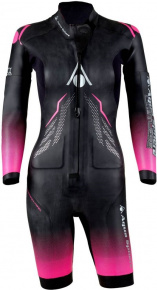 Costum de neopren pentru Swim Run de damă Aqua Sphere Aquaskin Swim-Run Limitless Shorty Women Black/Pink