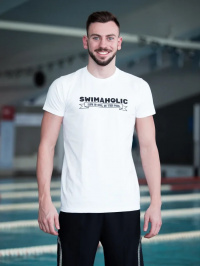 Tricou bărbați Swimaholic Life Is Cool In The Pool T-Shirt Men White