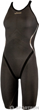 Costum de baie competiție femei Finis Rival 2.0 Closed Back Kneeskin Black