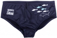 Costum de baie bărbați BornToSwim Sharks Brief Black