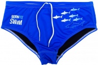 Costum de baie bărbați BornToSwim Sharks Brief Blue