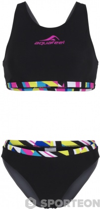 Costum de baie de damă Aquafeel Stripe Confusion Racerback Black/Multi