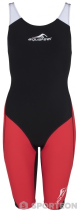Costum de baie competiție femei Aquafeel N2K Openback I-NOV Racing Black/Red