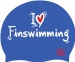 Cască de înot BornToSwim I Love Finswimming Cap
