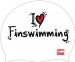 Cască de înot BornToSwim I Love Finswimming Cap