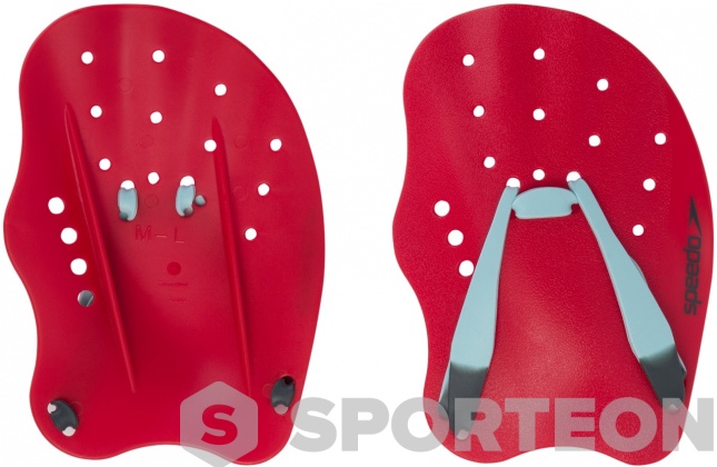 Palmare pentru înot Speedo Tech Paddle Lava Red/Chill Blue/Grey