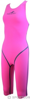 Costum de baie competiție femei Aquafeel Neck To Knee Oxygen Racing Pink