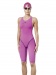 Costum de baie competiție femei Aquafeel Neck To Knee Oxygen Racing Pink