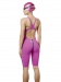 Costum de baie competiție femei Aquafeel Neck To Knee Oxygen Racing Pink