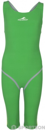 Costum de baie competiție femei Aquafeel Neck To Knee Oxygen Racing Green