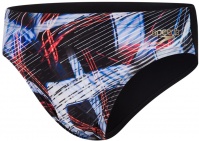 Costum de baie bărbați Speedo Allover Digital 7cm Brief Black/Lava Red/White Costum de baie bărbați Speedo Allover Digital 7cm Brief Black/Lava Red/White