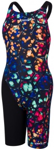 Speedo Fastskin Endurance+ Openback Kneeskin Girl Black/Beautiful Blue/Phoenix Red Speedo Fastskin Endurance+ Openback Kneeskin Girl Black/Beautiful Blue/Phoenix Red