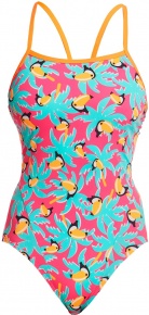 Costum de baie de damă Funkita Toucan Tango Eco Single Strap One Piece Costum de baie de damă Funkita Toucan Tango Eco Single Strap One Piece