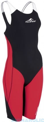 Costum de înot de concurs pentru fete Aquafeel N2K Openback I-NOV Racing Girls Black/Red