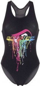 Costum de baie fete Aquafeel Watercolors Aquafeelback Girls Black/Multi Costum de baie fete Aquafeel Watercolors Aquafeelback Girls Black/Multi