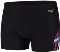 Costum de baie bărbați Speedo Allover Digital V-Cut Aquashort Black/Lava Red/White Costum de baie bărbați Speedo Allover Digital V-Cut Aquashort Black/Lava Red/White