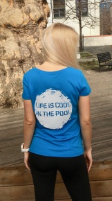 Tricou de damă Swimaholic Life Is Cool In The Pool T-Shirt Women Azure