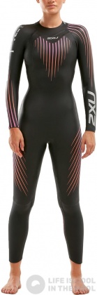 Costum de înot din neopren pentru femei 2XU P:1 Propel Wetsuit Women Black/Sunset Ombre