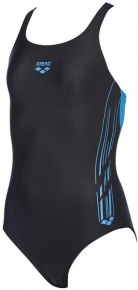 Costum de baie fete Arena Stamp Swim Pro Back One Piece Junior Black/Turquoise Costum de baie fete Arena Stamp Swim Pro Back One Piece Junior Black/Turquoise